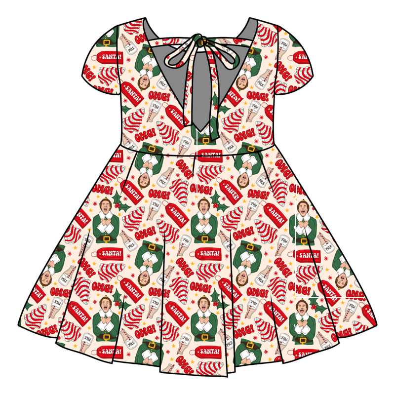 World's Best Elf Honey Twirl Dress - Bamboo - Pre Order - Christmas Special