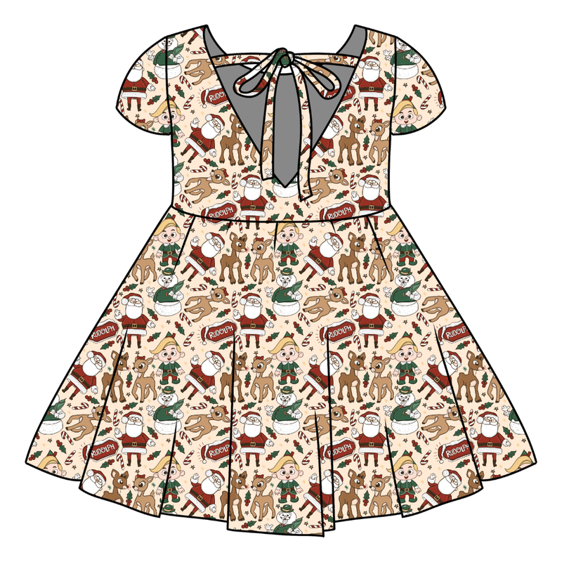 Red Nose Honey Twirl Dress - Bamboo - Pre Order - Christmas Special