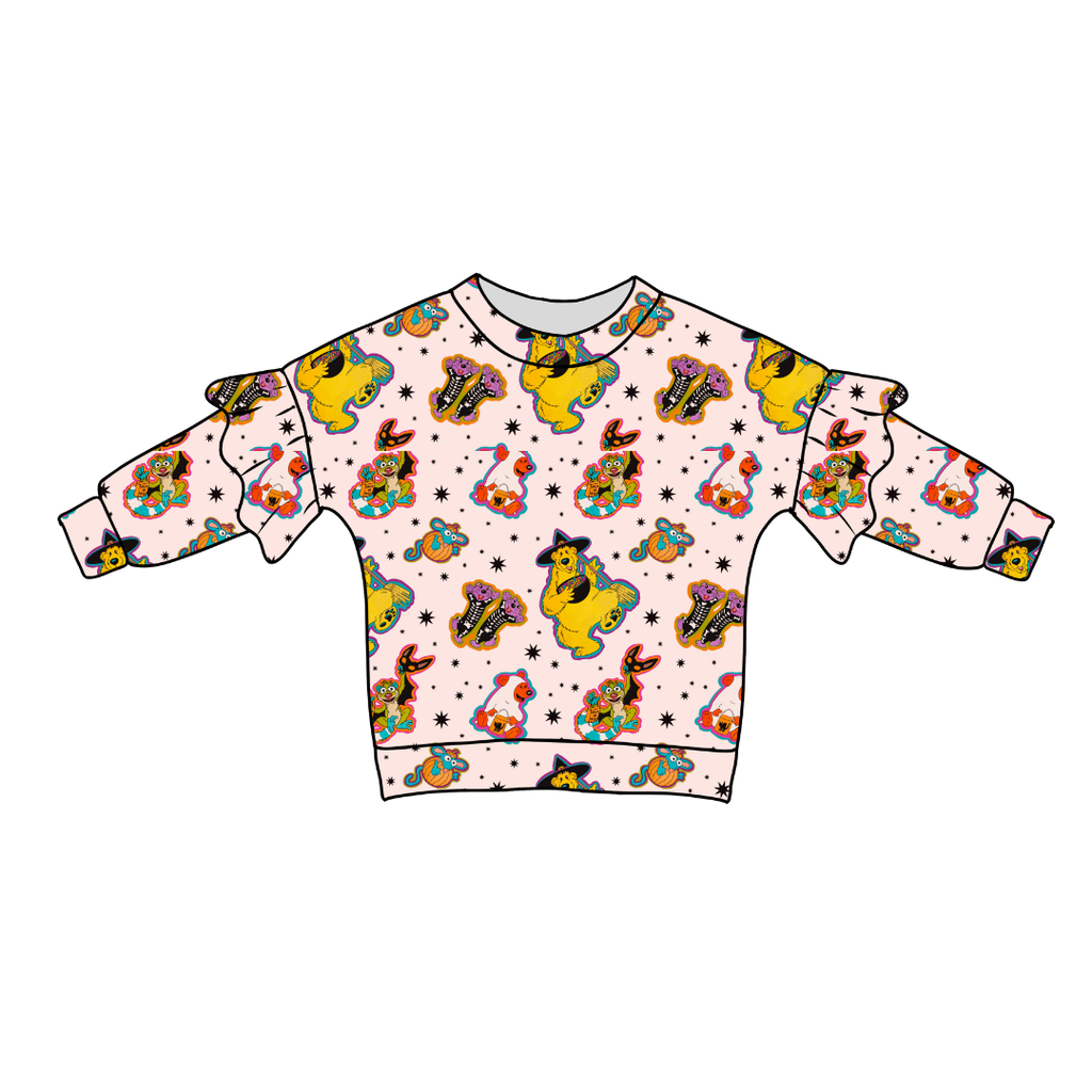 Halloween Bear Lillie Ruffle Sweater Bamboo - PRE ORDER