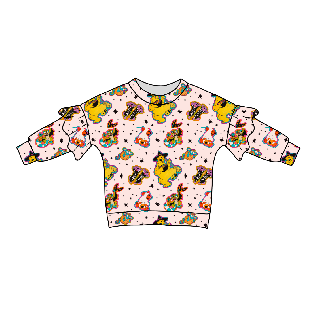 Halloween Bear Lillie Ruffle Sweater Bamboo - PRE ORDER