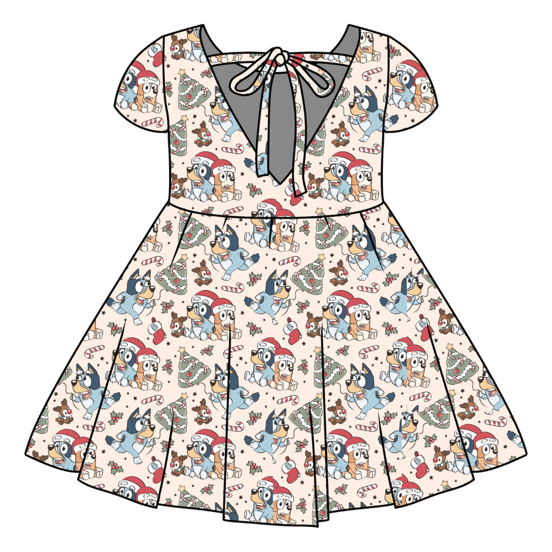 Heeler Holiday Honey Twirl Dress - Bamboo - Pre Order - Christmas Special