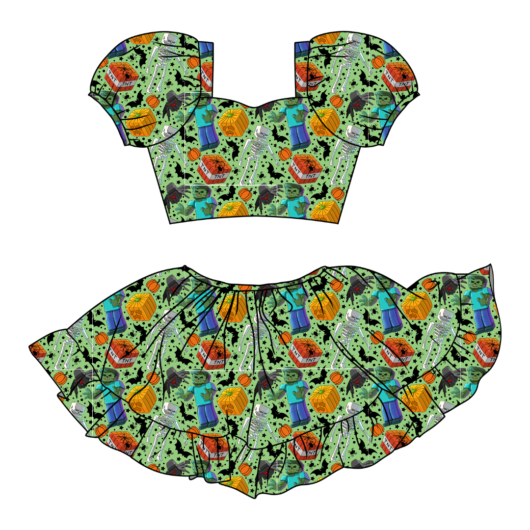 Pixel Pumpkin Patch - Starlet Skirt Set Knit - PRE ORDER