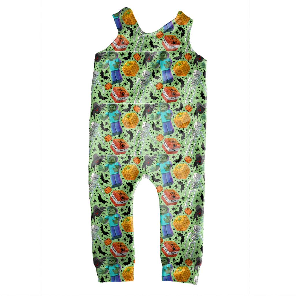 Pixel Pumpkin Patch - Oakley Overalls Knit - PRE ORDER