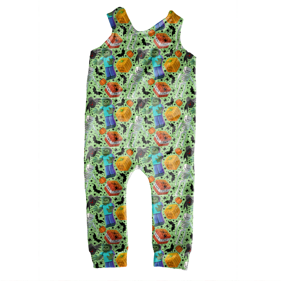 Pixel Pumpkin Patch - Oakley Overalls Knit - PRE ORDER