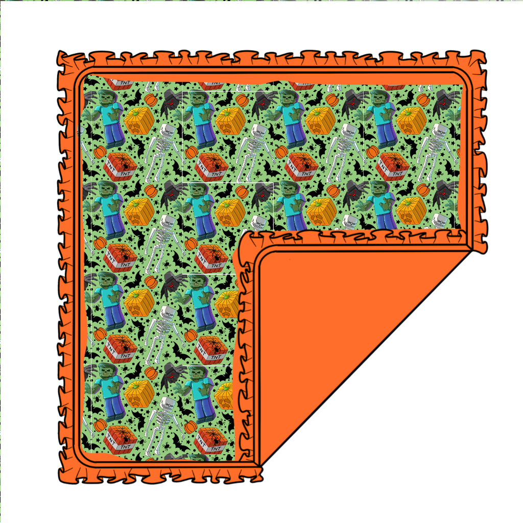 Pixel Pumpkin Patch Cloud Nine Oversized Blanket Bamboo - PRE ORDER