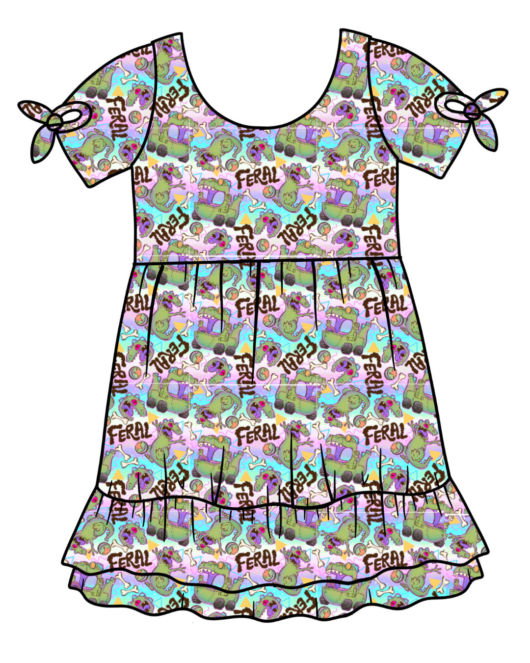 Feral - Serenity Short Sleeve Lounge Dress - PRE ORDER