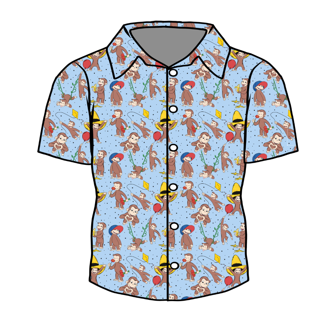 Curious Adventures Dapper Short Sleeve Button Bamboo Shirt - PRE ORDER