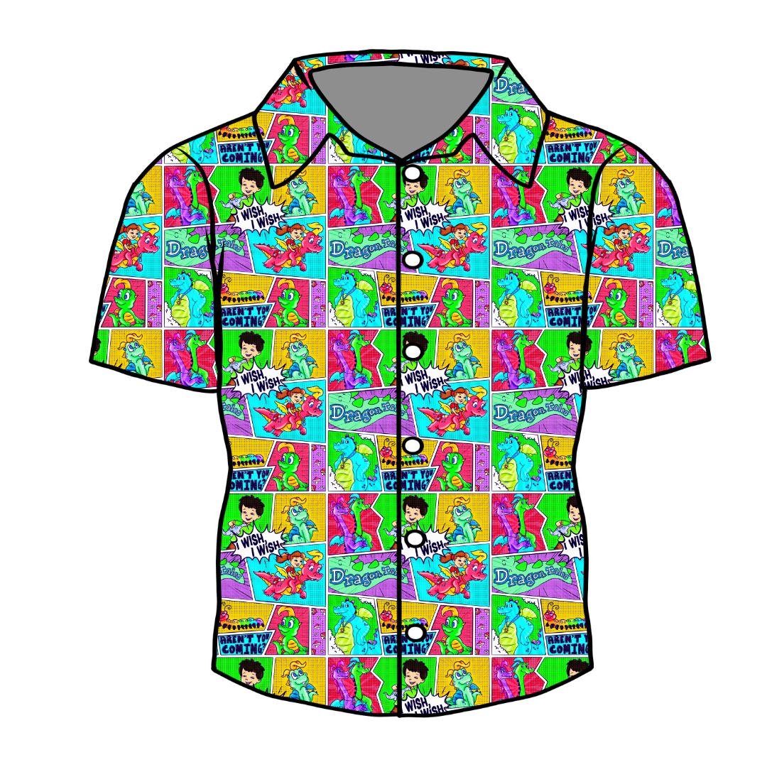 Dragon Dreams Twilight Men's Button Down Bamboo - Pre Order