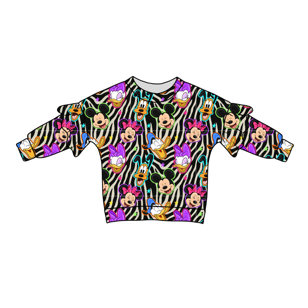 Throwback Crew - Lillie Ruffle Sweater Bamboo - PRE ORDER